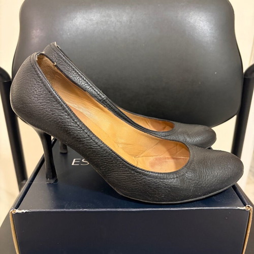 Haralas pumps used, black leather, 6 cm heel, size 40