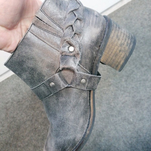 KG Kurt Geiger leather ankle boots used, gray, size 39