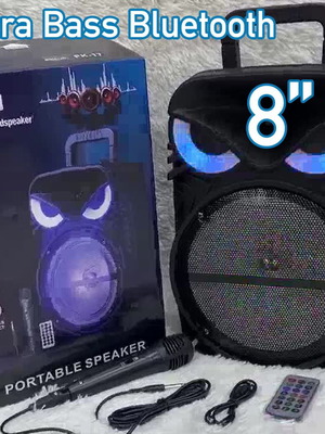Ηχείο 8” Karaoke με Μικρόφωνο, Echo, Τηλεκοντρόλ, Bluetooth, Fm ράδιο, Usb, Tf card, Aux in