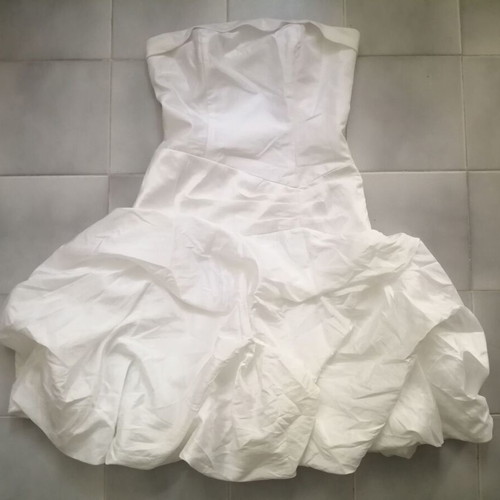 Short women's wedding dress with corset and balloon skirt, used, size S