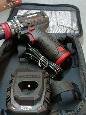 Parkside PBSPA 12 E4 12V cordless drill with battery and charger new