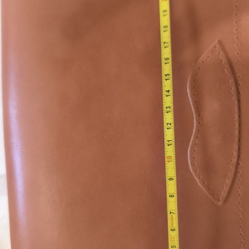 Leather side bag new, beige