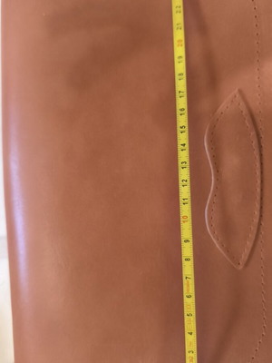Leather side bag new, beige