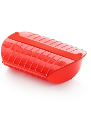 Lekue Microwave Steamer with Rack new