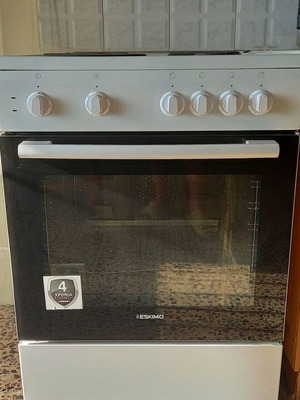 Eskimo ES 4070 W κουζίνα με 4 εμαγιέ εστίες, λευκή