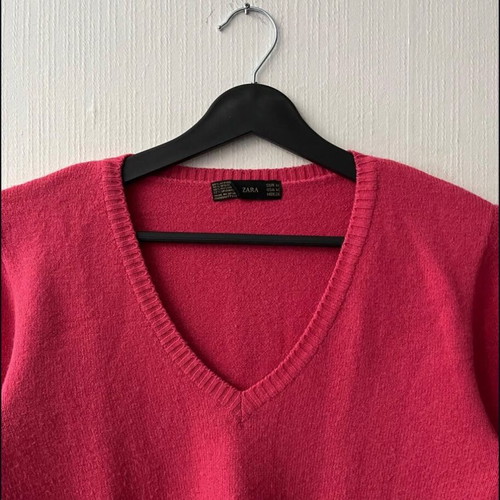 Zara sweater used, size M, pink