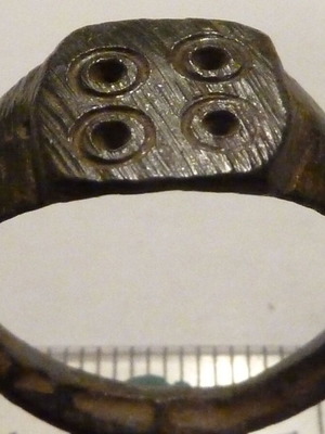 Renaissance bronze ring used with decoration