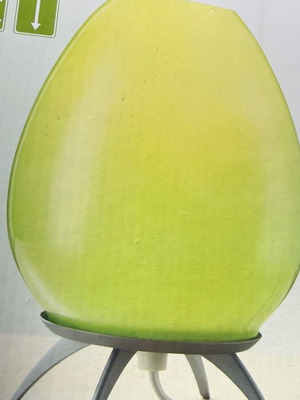Glass table lamp light green new