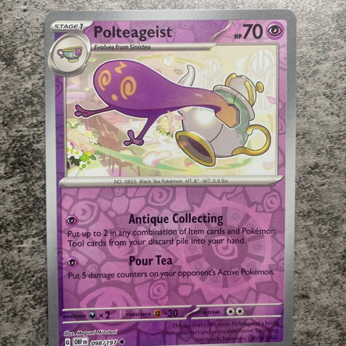 Polteageist Pokemon Obsidian Flames card like new
