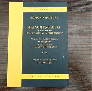 Βιβλίο, Φαινομενολογία - Edmund Husserl