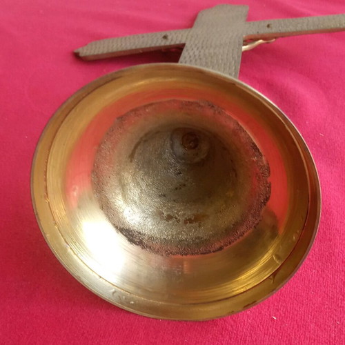 Brass tabletop cross like new with mother of pearl decorations