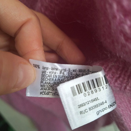 Zara women's sweater new, 100% wool, pink, size L
