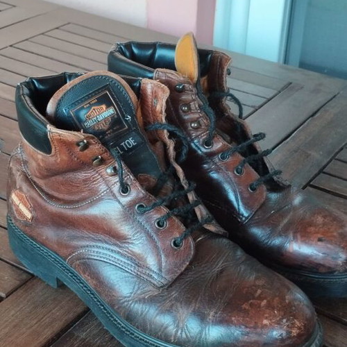 Harley-Davidson Vintage Steel Toe Leather Boots used, EU 46 US 11.5, brown