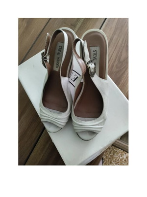 Steve Madden πλατφόρμες μεταχειρισμένες, δερμάτινες με ξύλινες λεπτομέρειες