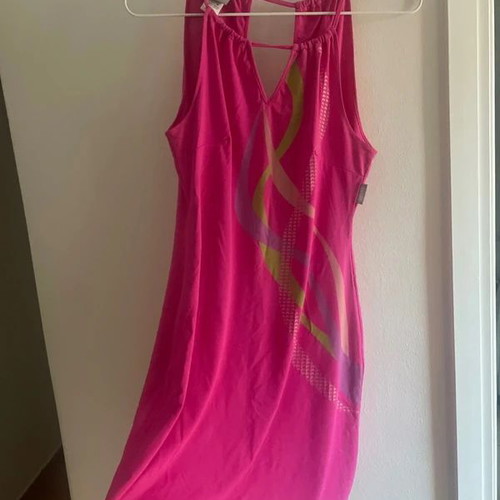 Versace fuchsia dress size M used, lycra fabric