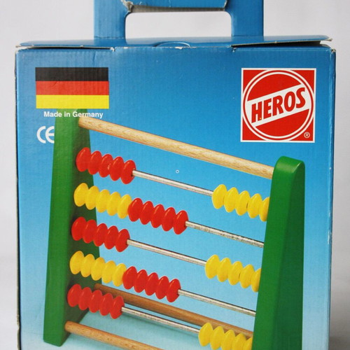 Vintage 90's Heros Wooden Learning Abacus New