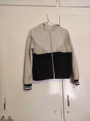 Zara lightweight jacket with hood like new, size 152 cm, black and grey