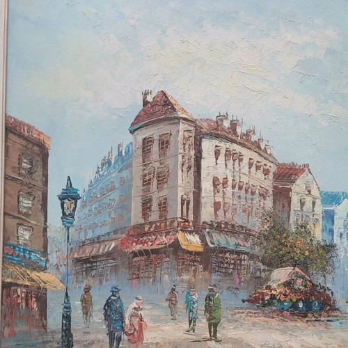 Signed oil painting used 0.75x0.65 m