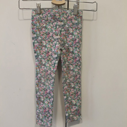 H&M floral jegging pants for girls 3-4 years like new, size 104 cm