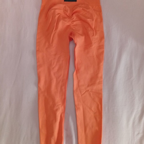 Sports leggings scrunch butt fit, orange, size S-M, new
