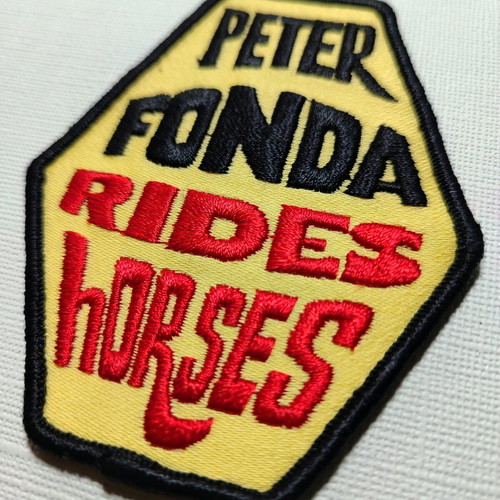 Peter Fonda rides horses embroidered patch 70s used