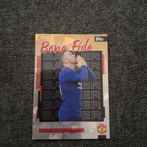 Wayne Rooney Topps Manchester United 25/26 Bona Fide Baller Gold Parallel