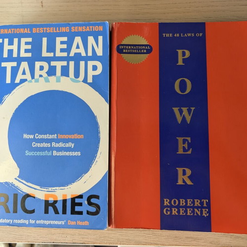 The Lean Startup book and The 48 Laws of Power book, English