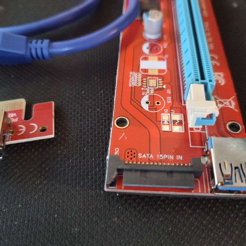 PCI-E 1x to 16x Powered Riser Kit new