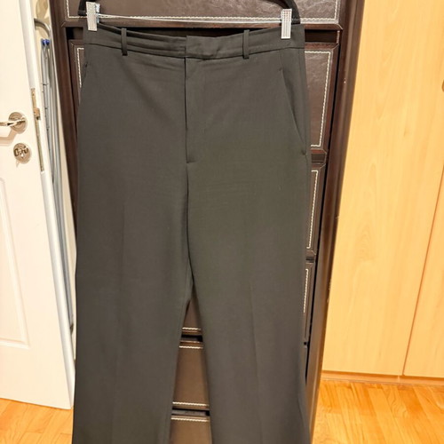 Zara fabric black pants straight fit new