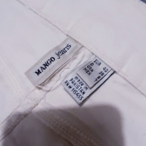Mango white denim skirt Large 40 stretch like new