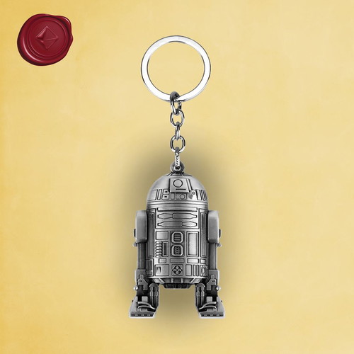 Star Wars R2-D2 metal keychain new, silver