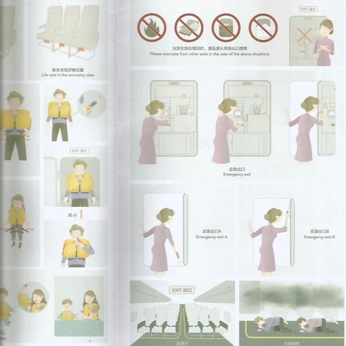 Juneyao Airlines A321 CEO Safety Card new