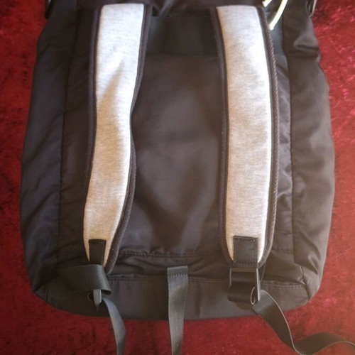 Backpack gray and black with phosphorescent zipper like new