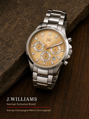 J. Williams Sunray Champagne Men's Chronograph watch