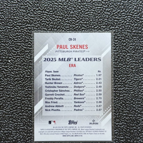 Paul Skenes crooked number CN-24 Topps MLB card 2026 series 2