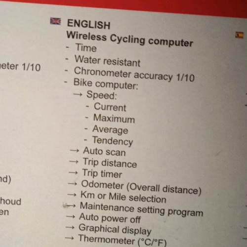 Topcom wireless bicycle computer Speedobike 600 new