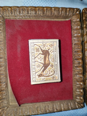 Wooden Pyreia state matchbox like new