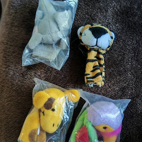 Finger puppets new, set of 4 handmade