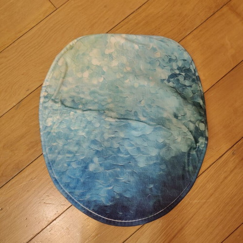 Toilet Seat Cover and Bath Mat Set used, colorful Temu
