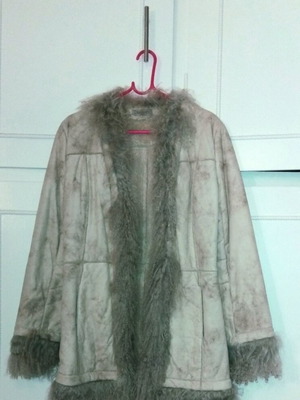 Y2K vintage shearling coat Passager used, beige