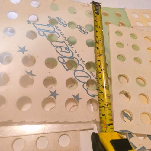 Diorama plexiglass acrylic sheets new, 9 perforated pieces