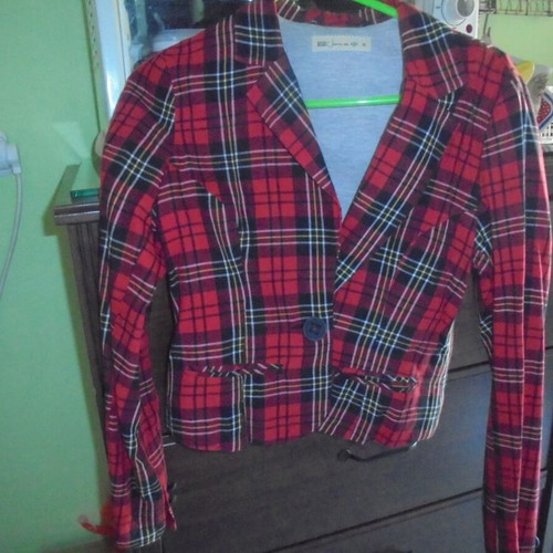 BSB Red Checked Jacket size medium like new