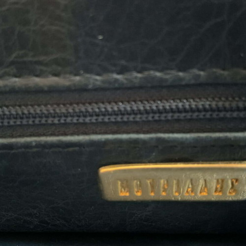 Mouriadis leather shoulder bag like new, blue