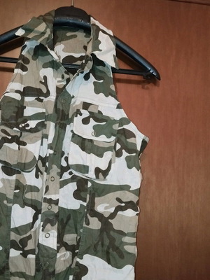 Camouflage bodysuit with studs like new, size M 38 10, brown and green
