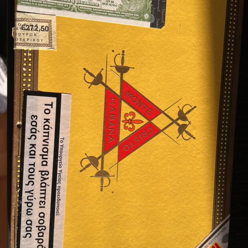 Vintage Montecristo No. 4 Wooden Cigar Box 2015, used, empty