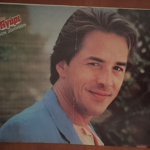 Agori double-sided vintage poster 80s Don Johnson Miami Vice