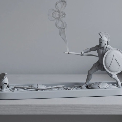 3D Printed Spartan Warrior Incense Burner new, detailed design