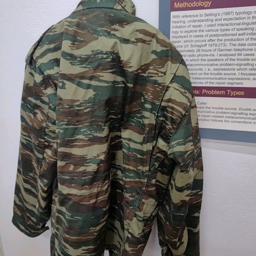 Greek army jacket new, size small