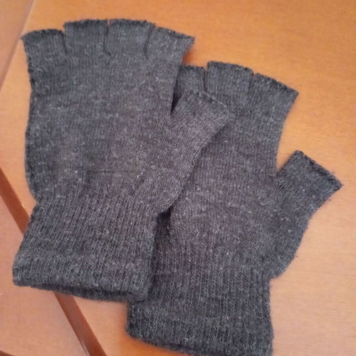 Boys' sportswear set, petrol and grey, includes gloves