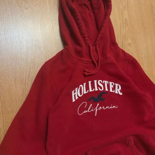 Hollister red women's hoodie almost new, size S